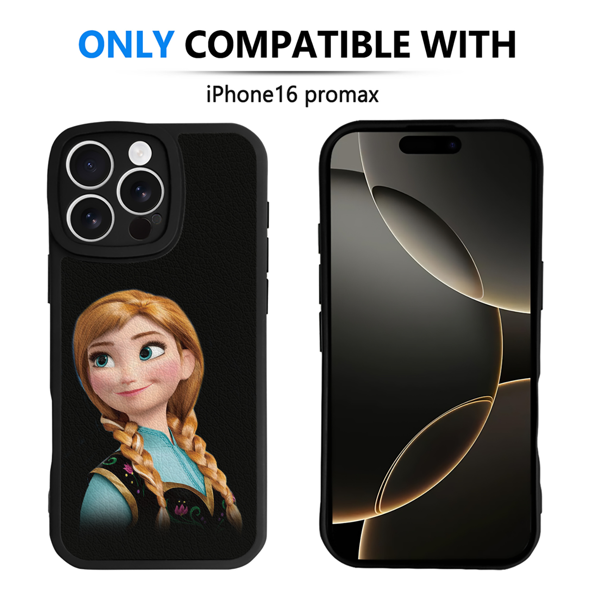 （画像用） アナと雪の女王 アンナ エルサ Frozen Anna Elsa 【iPhone 16シリーズ対応】シリコンスマホケース（レザー調） 材質：シリコン